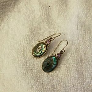 Sterling Silver Abalone Drop Earrings